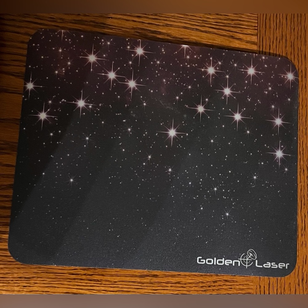 Mouse Pad Starry Sky Purple Black Golden Laser Thin Portable Laptop Accessory